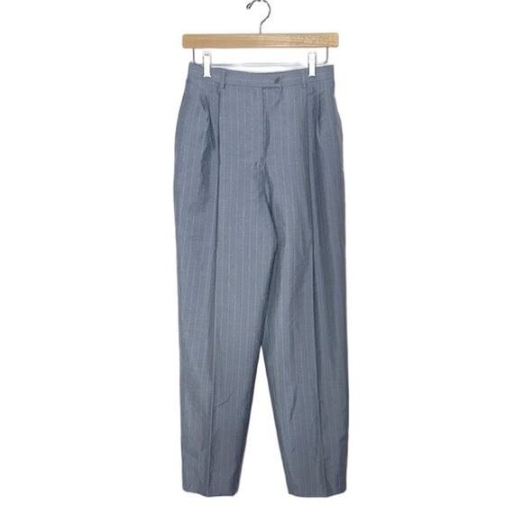 Lafayette 148‎ New York Women's Gray Pinstriped Pants Size 4 Wool Trousers - Picture 2 of 6